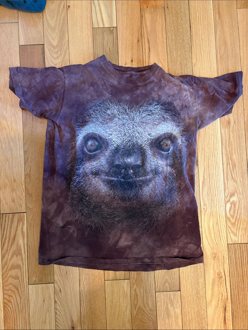 The Mountain Purple Tie-Dye Sloth Face Tee